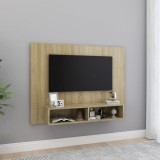 VidaXL Comodă TV de perete, stejar sonoma, 120x23,5x90 cm, PAL