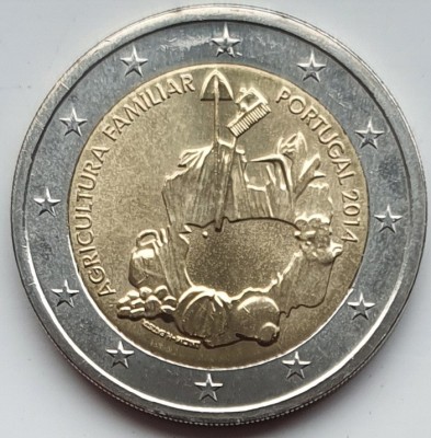 Portugalia 2 euro 2014 UNC - Family Farming - km 839 - E001 foto