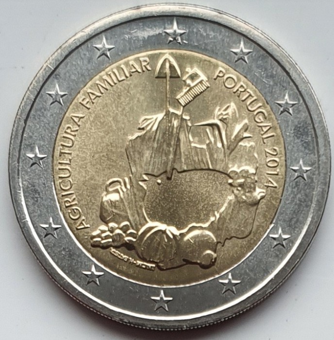 Portugalia 2 euro 2014 UNC - Family Farming - km 839 - E001