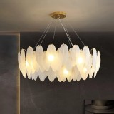 Candelabru Cristal VAUX-LE-VICOMTE Eleganza, 6x E14, Diametru 49cm, Auriu, Inaltime Reglabila