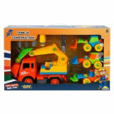 Set 4 vehicule de constructie si accesorii, Zapp Toys, Excavator