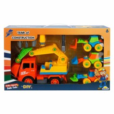 Set 4 vehicule de constructie si accesorii, Zapp Toys, Excavator