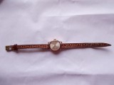 CEAS DE DAMA RUSESC ( MADE IN CCCP ) LUCH , PLACAT CU AUR , FUNCTIONEAZA, Mecanic-Manual