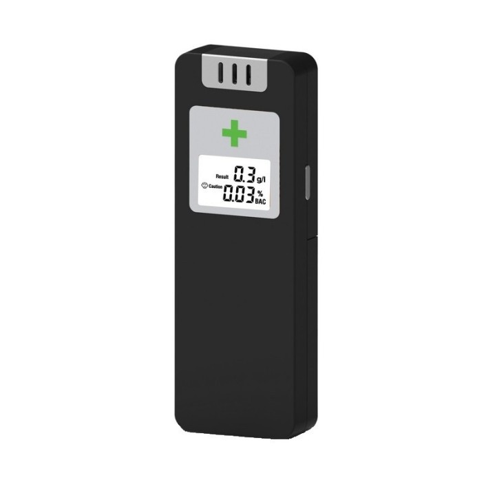 Alcool tester digital negru cu display LCD Iluminat Alb