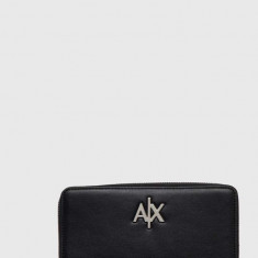 Armani Exchange portofel femei, culoarea negru