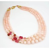 Cumpara ieftin Colier Dream din jad roz și cuarț