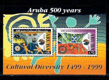 Aruba 1999 - Diversitate culturala, aniversare Aruba, colita neu foto