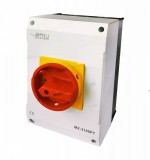 Intrerupator 100A 37kw 0-1 ON-OFF 3 poli 400V AC IP65 industrial aplicat casetat, Omu System