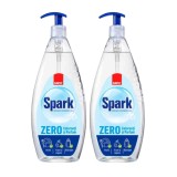 Set 2x Detergent vase cu pompita Sano Spark Zero coloranti si parfum, 1L