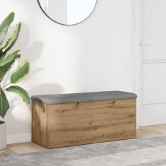vidaXL Bancă de depozitare Stejar artizanal 102x42x45cm lemn prelucrat