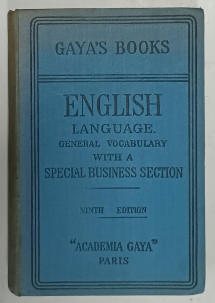 GAYA &#039;S BOOKS . LESSONS , ENGLISH LANGUAGE by JOSE GAYA y BUSQUETS , 1931