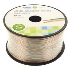 Cablu difuzor CCA transparent 2x0.50mm Well LSP-CCA0.50TT-100-WL