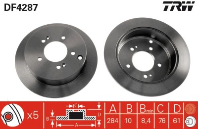 TRW DF4287 Disc frana foto