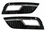 Grile Laterale Bara Fata compatibil cu Audi A4 B8 Facelift (2012-2015) RS4 Design Negru &amp; Chrome SGAUA4B8FRS4C