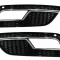 Grile Laterale Bara Fata Audi A4 B8 Facelift (2012-2015) RS4 Design Negru &amp; Chrome Performance AutoTuning