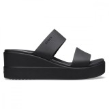 Papuci Crocs Brooklyn Mid Wedge Negru - Black/Black