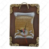Placheta cu ceas din ipsos &bdquo;Binecuvantarea casei&rdquo; 20&times;29 CM