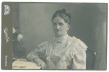 5856 - ORADEA, Bihor, woman, Romania ( 16 / 10 cm ) - old CDV Photocard - 1907