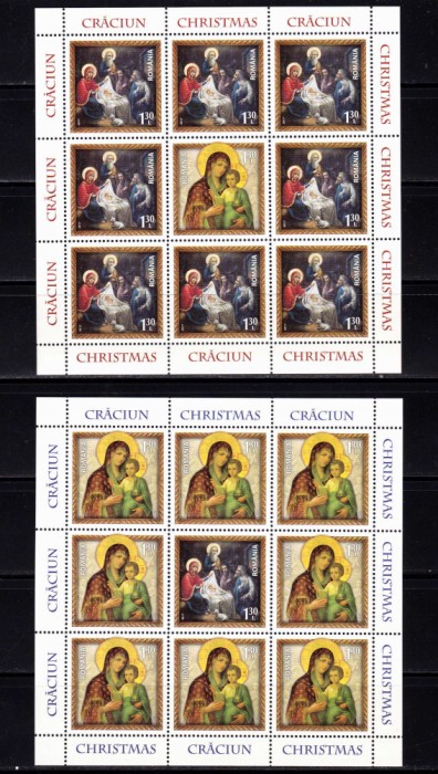 RO 2017 ,LP 2170 c ,&quot;Craciun 2017&quot; , minicoli de 8M+1M ( 9 serii ) ,MNH