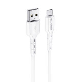 Cablu Date si Incarcare USB la MicroUSB BLUE Power BDU01 Novel, 1 m, 2.4 A, Alb