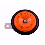 Claxon Auto Camion SEGER 24V 3A, Ton Inalt, Tip Disc, Negru/Rosu, 105-118dB