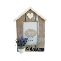 Rama foto din lemn cu lavanda si text, 640E