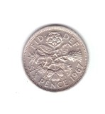 Moneda Marea Britanie 6 pence 1967, stare buna, curata