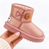 Cumpara ieftin Cizme roz sidefat pentru fetita, Superbaby, Model Nasturel, piele ecologica