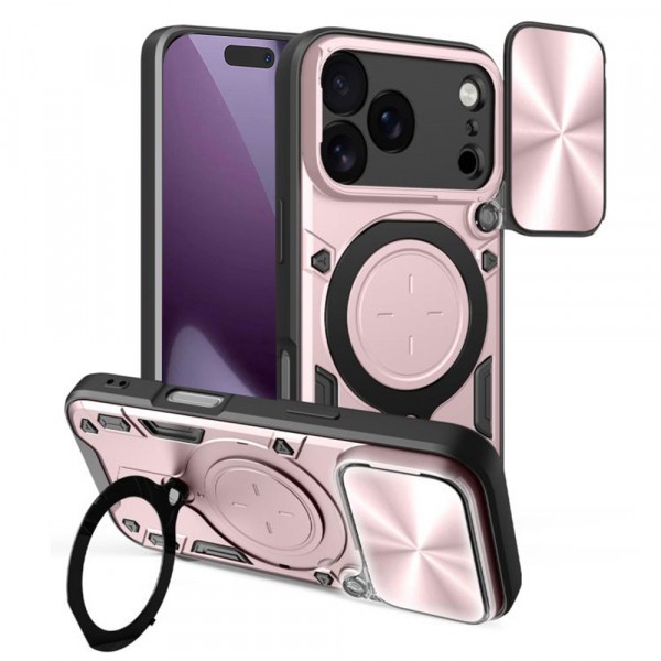 Husa pentru Apple iPhone 17 Pro, Techsuit, CamGuard Pro, Roz Aurie