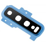 Geam Camera Spate Samsung Galaxy S10+ G975, cu Rama, Albastru (Prism Blue)