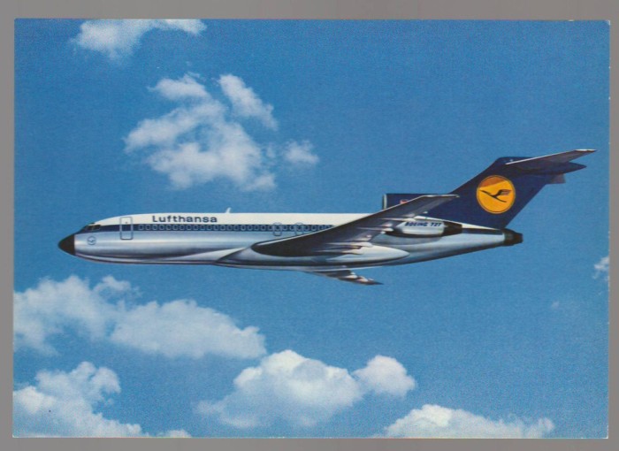 CPIB 23891 CARTE POSTALA - LUFTHANSA, BOEING 727 EUROPA JET, AVION, NECIRCULATA