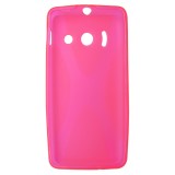 Husa silicon X-line rosu deschis pentru Huawei Ascend Y300 (U8833)