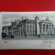 Iasi - Teatrul National - carte postala interbelica circulata in 1925