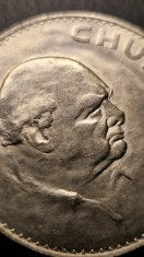 5 Shillings 1965 Regatul Unit (United Kingdom) - Winston Churchill Memorial foto