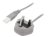 Cablu Alimentare 5m Gri PVC 3A