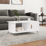 Gossi masuta de cafea, alb, 90x50x40 cm, lemn prelucrat