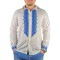 Bluza tip ie barbati RBN24 alb/albastru , marimea 3XL