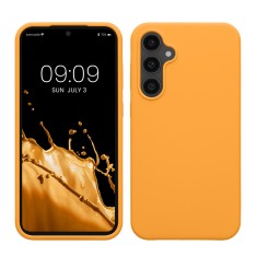 Husa Kwmobile pentru Samsung Galaxy S23 FE, Portocaliu, Silicon, KWM000021KZ005C