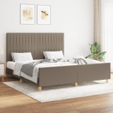 VidaXL Cadru de pat fără saltea, gri taupe, 160x200 cm, textil