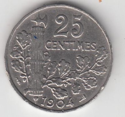 FRANTA - 25 centimes 1904 , LF1.1 foto