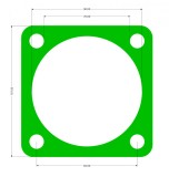 Garnitura cap compresor piston 80MM inferior SPC0103