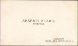 A1865 Cartea de vizită a lui Arseniu (Arsenie) Vlaicu, directorul școlii comerciale din Brașov