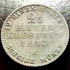 GERMANIA - PRUSSIA - 2 1/2 Groschen 1849 A (Grosi) Argint - Friedrich Wilhelm IV