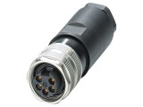 Conector 7/8" mufă, 5 pini, drept, IP67, 9A