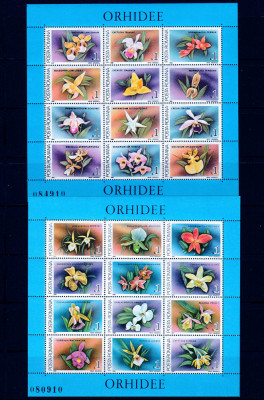 RO 1988 LP 1210 &amp;quot;Orhidee &amp;quot; , colita 248/249 , MNH foto