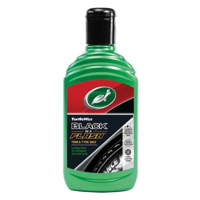 Solutie pentru restaurat elemente plastic exterior si anvelope Turtle Wax 52855 GL Black in A Flash 300ml AutoDrive ProParts foto