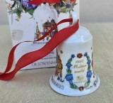 CLOPOTEL VINTAGE DE CRĂCIUN DIN PORȚELAN HUTSCHENREUTHER "MITTENWALD" 1997