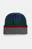 United Colors of Benetton caciula de lana culoarea gri, de lana, din tricot gros, 123MKA00Q
