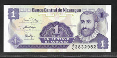 Nicaragua 1 Centavo de Cordoba 1991- UNC foto