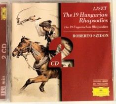 Liszt_ Roberto Szidon &lrm;&ndash; The 19 Hungarian Rhapsodies NM / NM dublu cd muzica clasica Deutsche Gr Germania 1997